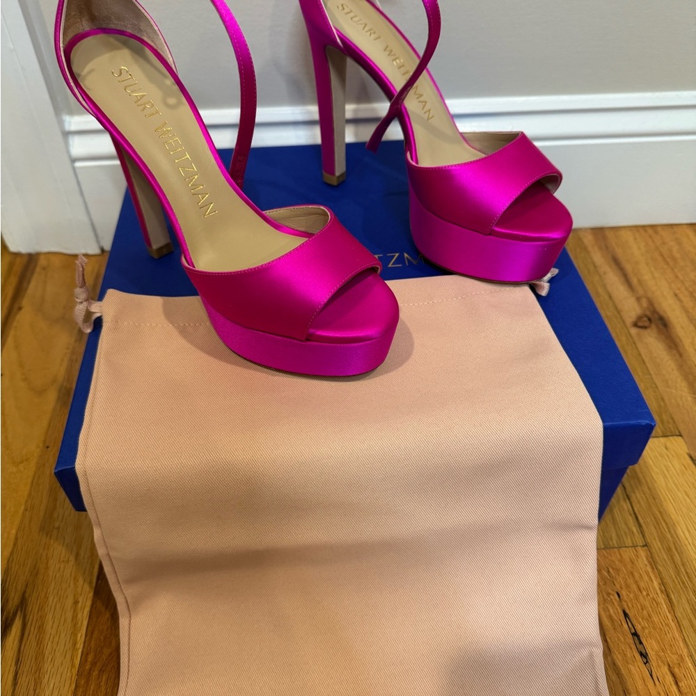 Stuart Weitzman Fuchsia Platform Heels